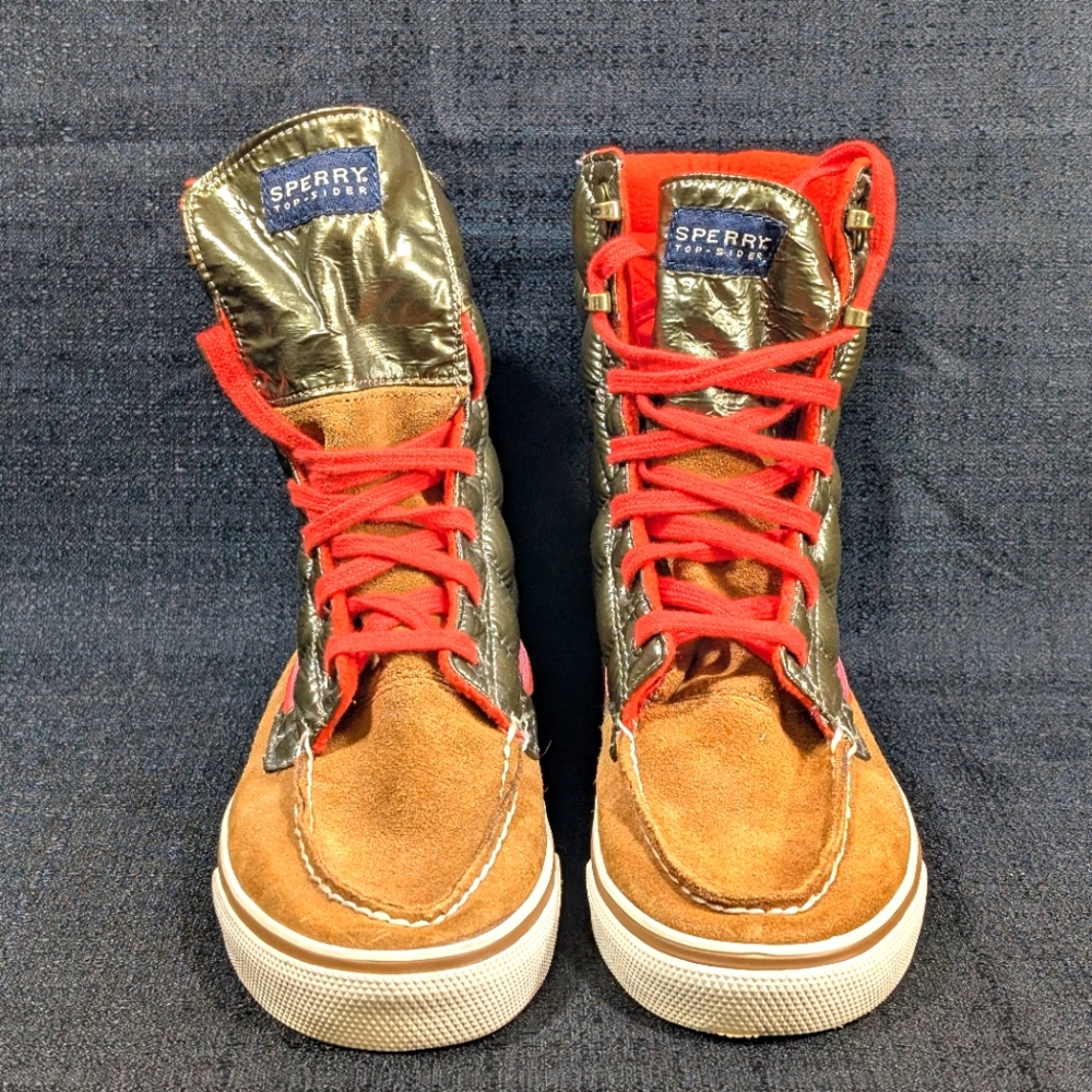 Women's Sperry Top Sider Aclins Quilted Suede Boots sz 7